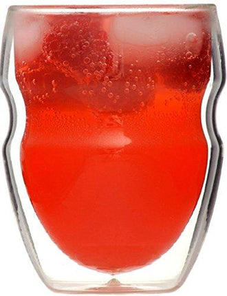 Ozeri Serafino Double Wall Insulated Beverage and Coffee Glasses, 8-Ounce, Set of 4