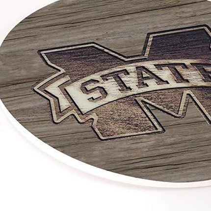 P. Graham Dunn Mississippi State University NCAA Team Logo 17 x 17 Wood Barrel Top Sign