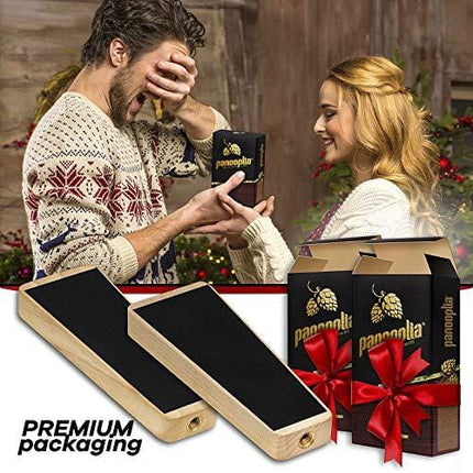 Beer Tap Handle and Two Liquid Chalk Markers Set - Wooden Keg Tap Handle for Standard Faucets and Kegerators with Reusable Chalkboard - Suitable for Home Brew, Bars, Kegs and Draft Beer