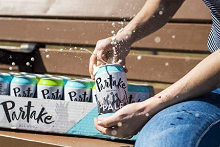 Partake Brewing Non Alcoholic Craft Brew, Pale Ale, 24 Pack - 12 Ounce Cans, Low Calorie, All Natural Ingredients