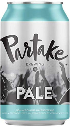 Partake Brewing Non Alcoholic Craft Brew, Pale Ale, 24 Pack - 12 Ounce Cans, Low Calorie, All Natural Ingredients