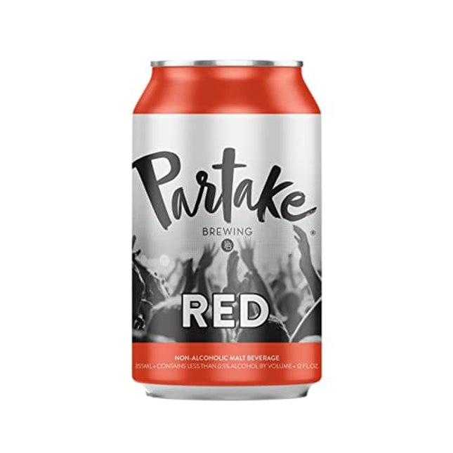 Partake Brewing Non Alcoholic Craft Brew, Red Ale, 24 Pack - 12 Ounce Cans, Low Calorie, All Natural