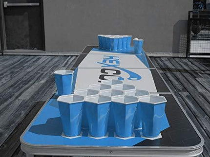PartyPongTables.com Reusable HEXCUP Beer Pong Party Cup Set by PartyPong - 22 Cups & 3 Balls