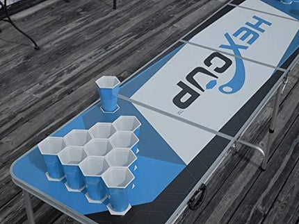 PartyPongTables.com Reusable HEXCUP Beer Pong Party Cup Set by PartyPong - 22 Cups & 3 Balls