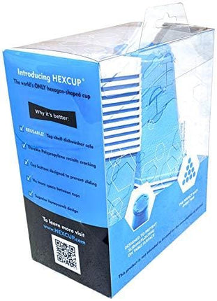 PartyPongTables.com Reusable HEXCUP Beer Pong Party Cup Set by PartyPong - 22 Cups & 3 Balls