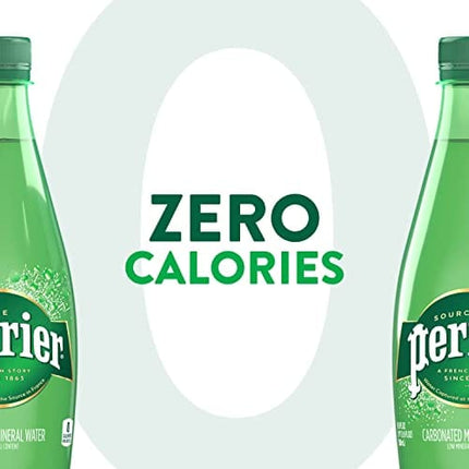 Perrier Carbonated Mineral Water Plastic Bottles, Original, 16.9 Fl Oz (Pack of 24), 405.6 Fl Oz