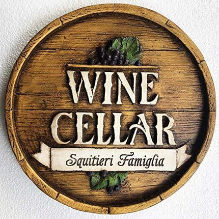 Piazza Pisano Wine Barrel Personalized Wine Cellar Sign