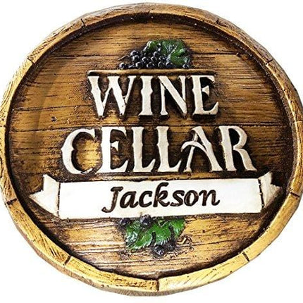 Piazza Pisano Wine Barrel Personalized Wine Cellar Sign