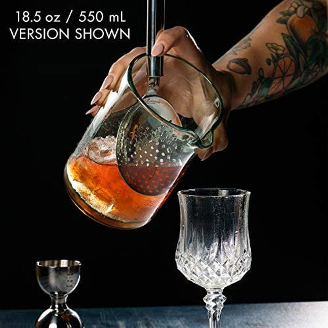 Piña Barware Handblown From Recycled Glass Cocktail Mixing Glass - 750mL / 26oz - Professional Bartending Commercial Glassware