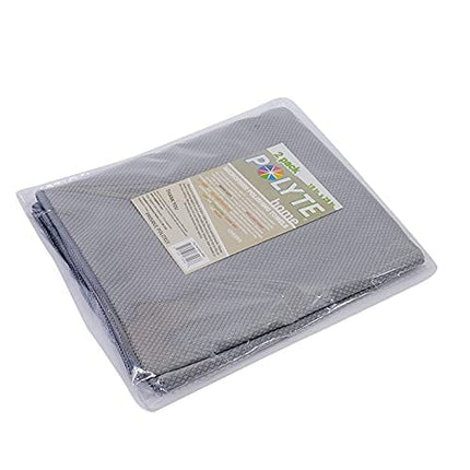 POLYTE Premium Microfiber Wine Glass Fine Polishing Towel (18x28, 2 Pack, Gray)