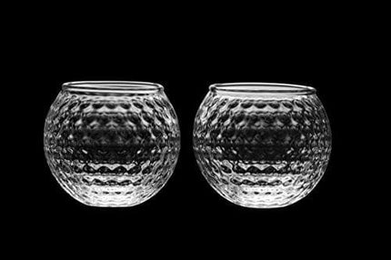 Golf Whiskey Glasses – Rocks Glass for Rum, Scotch, Wine Glasses - Bourbon Gifts - 10oz Cocktail, Lowball, Old Fashioned Glass (Set of 2) Dad Golf Gifts for Men and Women Golfers Who Like Whiskey