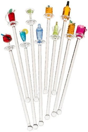 Prodyne Happy Hour Swizzle Sticks, Assorted Colors