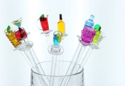 Prodyne Happy Hour Swizzle Sticks, Assorted Colors