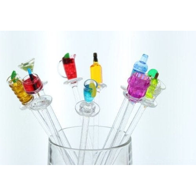 Prodyne Happy Hour Swizzle Sticks, Assorted Colors