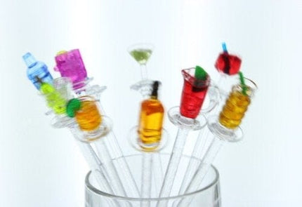Prodyne Happy Hour Swizzle Sticks, Assorted Colors