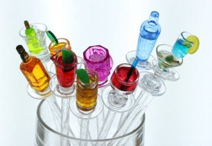 Prodyne Happy Hour Swizzle Sticks, Assorted Colors