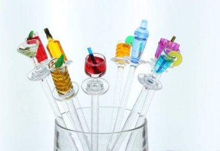 Prodyne Happy Hour Swizzle Sticks, Assorted Colors