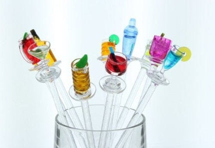 Prodyne Happy Hour Swizzle Sticks, Assorted Colors