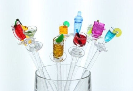 Prodyne Happy Hour Swizzle Sticks, Assorted Colors
