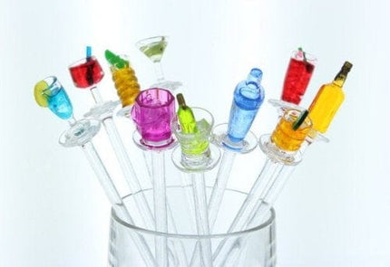 Prodyne Happy Hour Swizzle Sticks, Assorted Colors