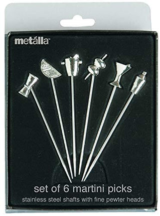 Prodyne Stainless Steel & Pewter Martini Picks (Set Of 6)