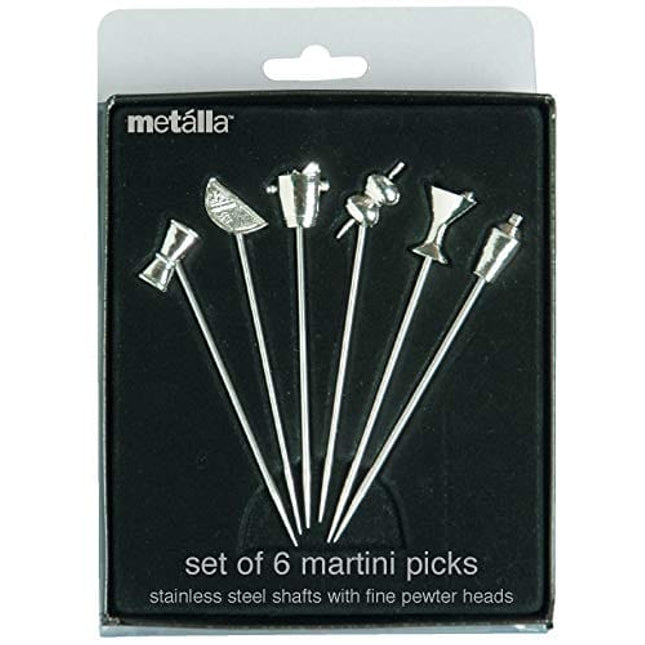 Prodyne Stainless Steel & Pewter Martini Picks (Set Of 6)