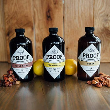 Proof Syrup Pecan Old Fashioned Cocktail Mixer (16 Ounces) | Makes 32 Cocktails | w/Real Bitters & Organic Sugar