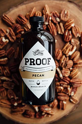 Proof Syrup Pecan Old Fashioned Cocktail Mixer (16 Ounces) | Makes 32 Cocktails | w/Real Bitters & Organic Sugar