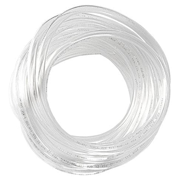 25 Feet - 5/16" ID 7/16" OD Clear Vinyl Tubing Food Grade Multipurpose Tube for Beer Line, Kegerator, Wine Making, Airline Tubing for Aquarium, Air Water Hose, Fuel Line by Proper Pour