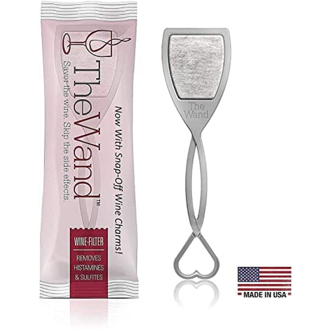 PureWine Wand Technology Histamine and Sulfite Filter, Purifier Alleviates Wine Allergies & Headaches, Stir Stick Aerates Wine - Pack of 8