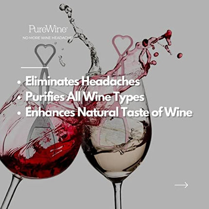 PureWine Wand Technology Histamine and Sulfite Filter, Purifier Alleviates Wine Allergies & Headaches, Stir Stick Aerates Wine - Pack of 8