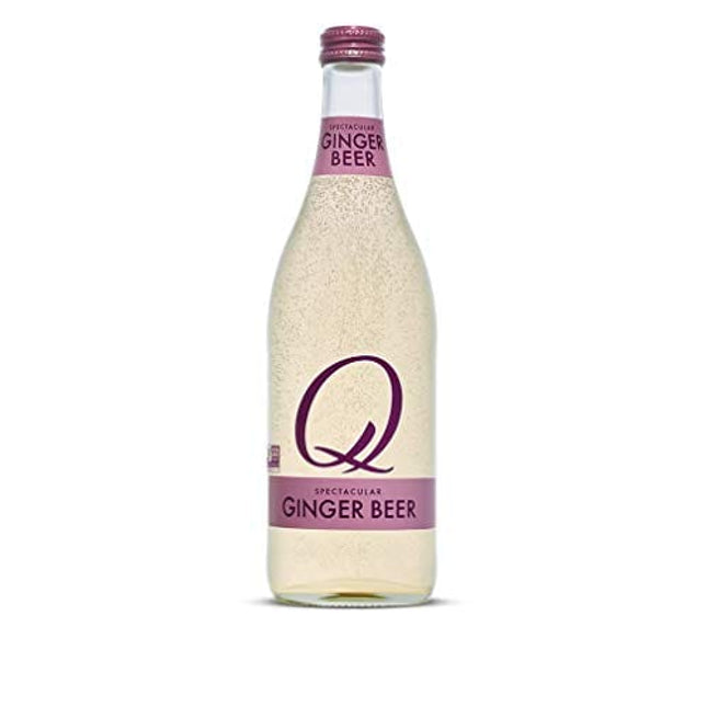Q Ginger Beer, Premium Ginger Beer: Real Ingredients & Less Sweet , 500 mL, 6 Bottles