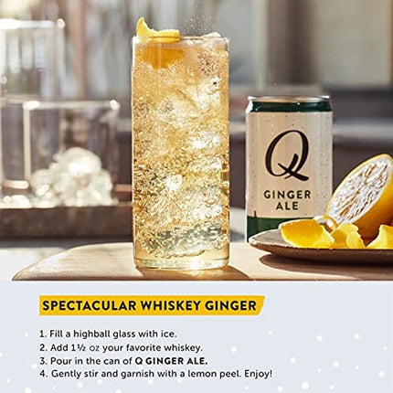 Q Mixers Ginger Ale, Premium Cocktail Mixer, 7.5 oz (12 Cans)