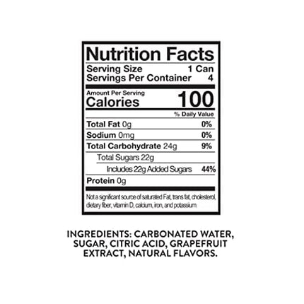 Q Mixers Sparkling Grapefruit, Premium Cocktail Mixer Made with Real Ingredients, 7.5 Fl oz (Pack of 24)