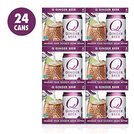 Q Mixers Ginger Beer, Premium Cocktail Mixer, 7.5 oz (24 Cans)