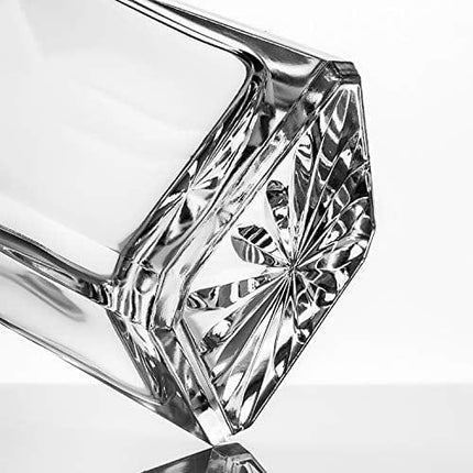 Square 26oz Whiskey Decanter with Glass Stopper—Lead Free