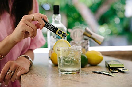 RSVP Skinnies Baja Margarita - Zero Sugar Cocktail Mixers - Gluten Free and All Natural Margarita Drink Mix for Cocktails or Mocktails (4 boxes/24 packets)