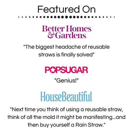 Rain Straw - Easy Clean Reusable Drinking Straws That Snap Open for Easy Cleaning - No Cleaning Brush or Cleaner Needed - Eco Friendly BPA Free 10.5" long Plastic Straws for Tumbler (Bright, 5 Pack)