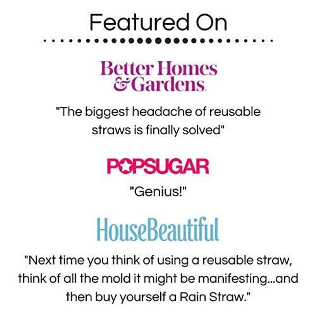 Rain Straw - Easy Clean Reusable Drinking Straws That Snap Open for Easy Cleaning - No Cleaning Brush or Cleaner Needed - Eco Friendly BPA Free 10.5" long Plastic Straws for Tumbler (Bright, 5 Pack)