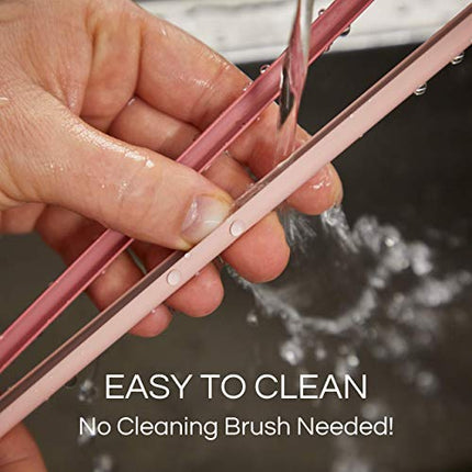 Rain Straw - Easy Clean Reusable Drinking Straws That Snap Open for Easy Cleaning - No Cleaning Brush or Cleaner Needed - Eco Friendly BPA Free 10.5" long Plastic Straws for Tumbler (Bright, 5 Pack)