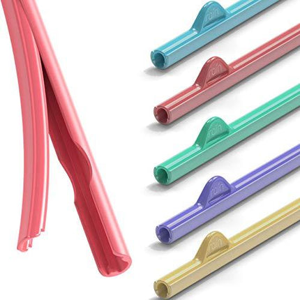Rain Straw - Easy Clean Reusable Drinking Straws That Snap Open for Easy Cleaning - No Cleaning Brush or Cleaner Needed - Eco Friendly BPA Free 10.5" long Plastic Straws for Tumbler (Bright, 5 Pack)