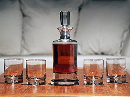 Ravenscroft Crystal Kensington Decanter Set. Handmade European Lead-free Crystal