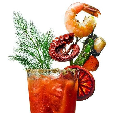 Raw Rutes - Tree Brunch Gourmet Cocktail Pick - For Epic Bloody Mary and Cocktail Garnishes - MADE IN USA - Stainless Steel Construction - Over Eight Inches Tall!