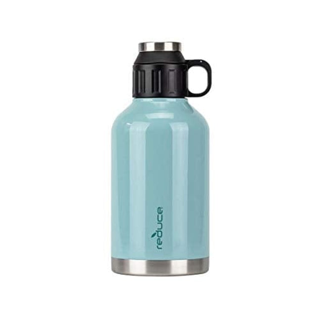 Advanced Mixology Insulated Growler, 64 oz – Up to 60 Hours Cold – Vacuum Insulated, Large Capacity for Any Adventure – Dual Opening Leak-Proof Lid, Doubles as a Cup – Eucalyptus, Opaque Gloss
