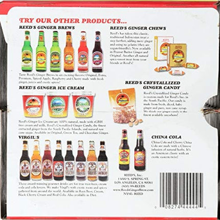 Reeds Ginger Brew, Ginger Brew Original Extra Bottle, 12 Fl Oz, 4 Pack