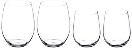 Riedel O Wine Tumbler Cabernet/Merlot and Viognier/Chardonnay, Set of 4, Clear -