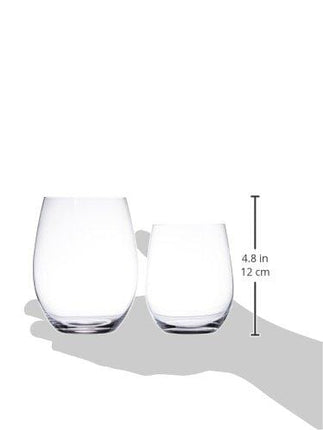 Riedel O Wine Tumbler Cabernet/Merlot and Viognier/Chardonnay, Set of 4, Clear -