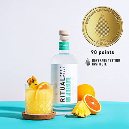 Ritual Zero-Proof Gin & Whiskey Alternatives | Award-Winning Non-Alcoholic Spirits | 25.4 Fl Oz (750ml) Each | Low & No Calories | Keto, Paleo & Low Carb Diet Friendly | Alcohol Free Cocktails