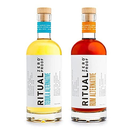 Ritual Zero-Proof Tequila & Rum Alternatives | Award-Winning Non-Alcoholic Spirits | 25.4 Fl Oz (750ml) Each | Low & No Calories | Keto, Paleo & Low Carb Diet Friendly | Alcohol Free Cocktails