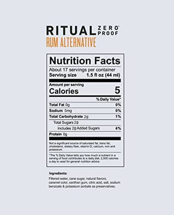 Ritual Zero-Proof Whiskey & Rum Alternatives | Award-Winning Non-Alcoholic Spirits | 25.4 Fl Oz (750ml) Each | Only 10 Calories | Keto, Paleo & Low Carb Diet Friendly | Alcohol Free Cocktails
